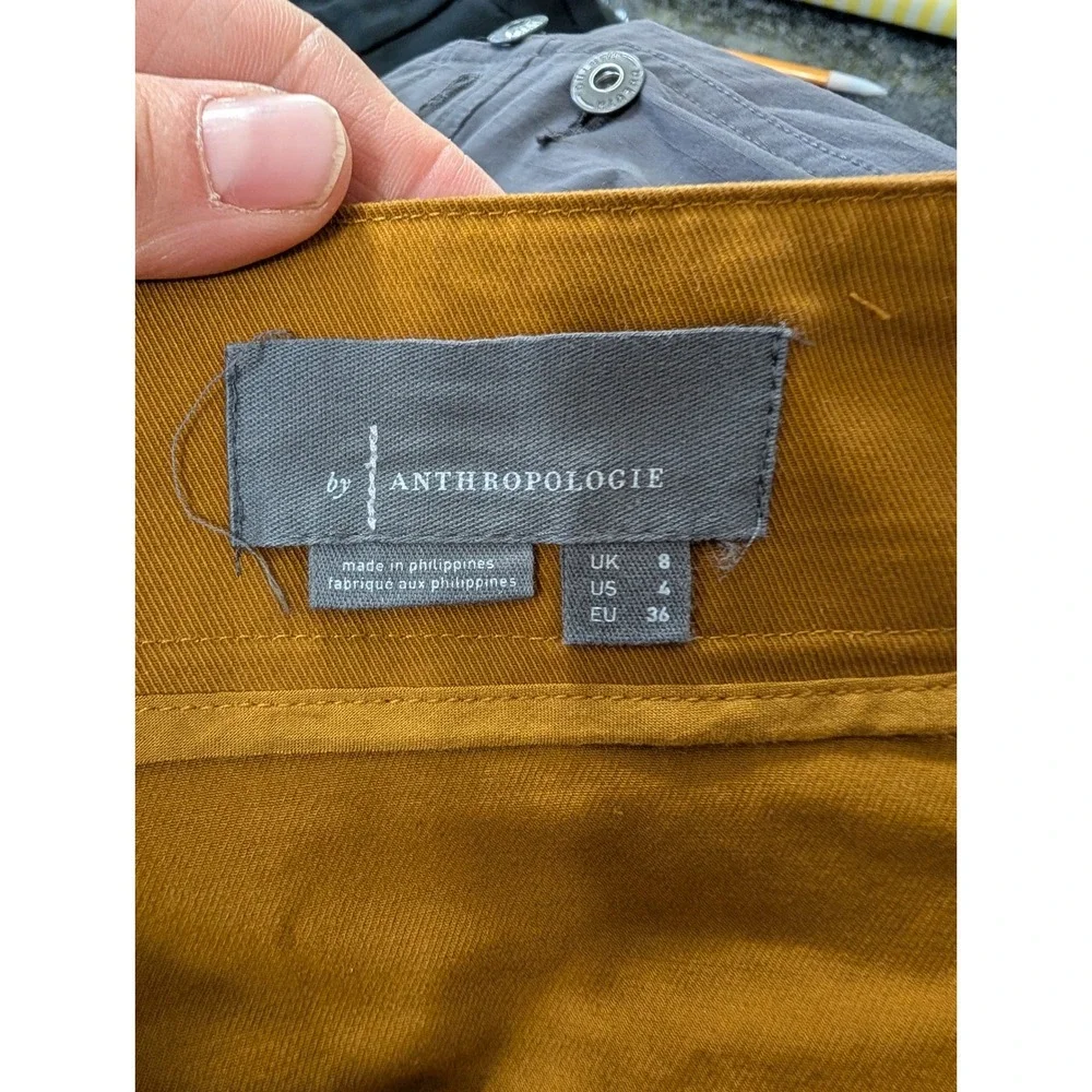Anthropologie Mustard Midi Skirt
